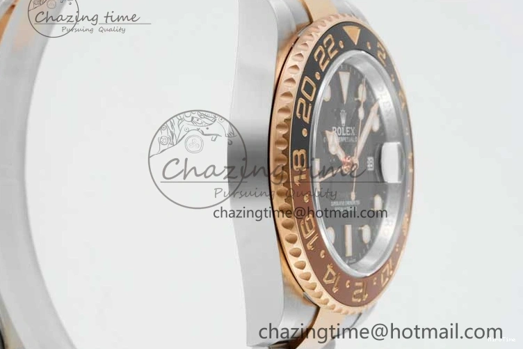 MiroTime 0420 Durable GMT-Master II 126711 CHNR Black Brown Ceramic Clean Factory 1:1 Best Edition on SS RG Bracelet VR 2108